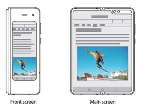 galaxy fold, front screen, main screen