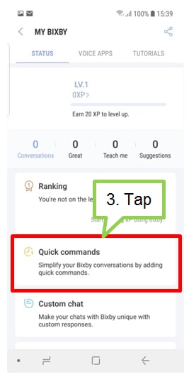 Galaxy S9 - How to use quick command in Bixby Voice?