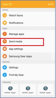 How do I transfer the images from mobile device to Gear S2?