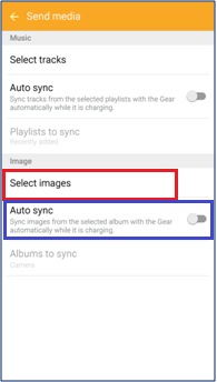 How do I transfer the images from mobile device to Gear S2?