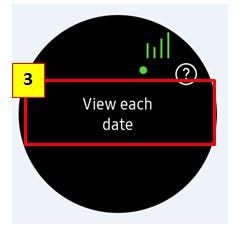 To view records by day, tap View each date.