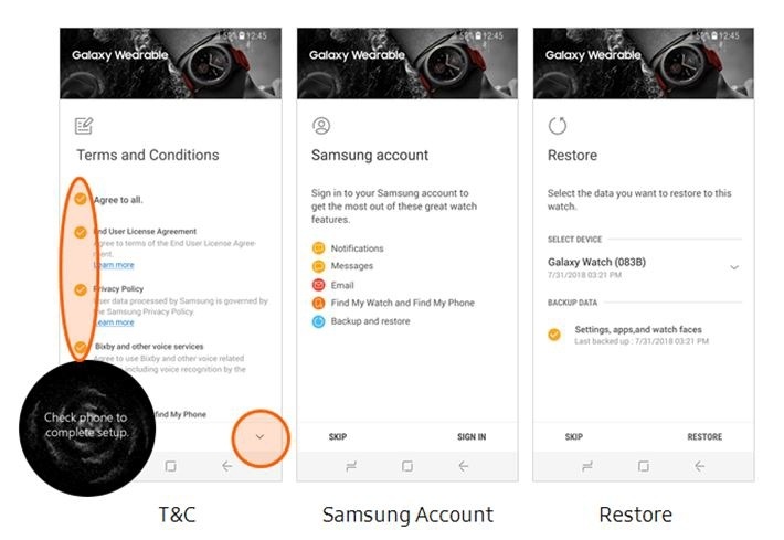 terms and conditions, samsung galaxy watch, lte, mobile network, sim, activation, activate, galaxy watch, network setup