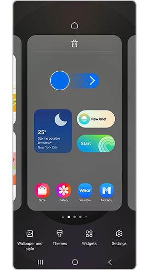 Displaying Home panels
