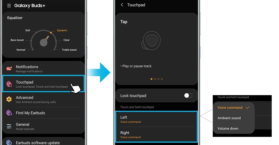 setting touchpad volume