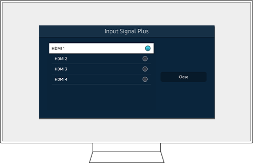enabling the Input Signal Plus function step 4