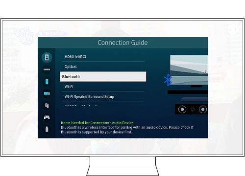 tv connection guide bluetooth
