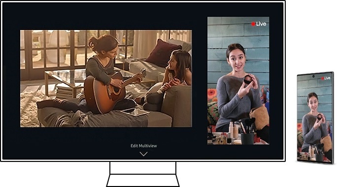 multi view screen with two divided screen