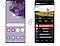 Dva Galaxy uređaja pokazuju kako pristupiti Samsungu Free opciji s početnog zaslona Galaxy uređaja. Lijeva ikona prelaženja između uređaja ilustrira da se lijevim prelaženjem s početnog zaslona izravno otvara Samsung Free.