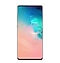 Prikaz sprijeda crnog Samsung Galaxy S10+ telefona