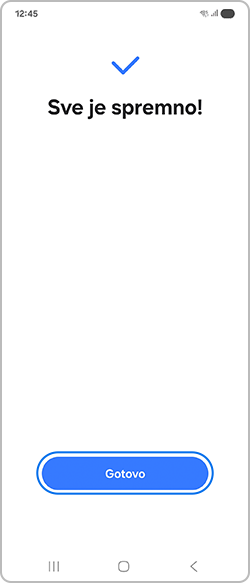 Dodirivanje gumba Gotovo
