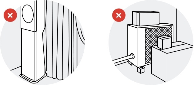 provjerite prepreke oko klimatizacijskog uređaja