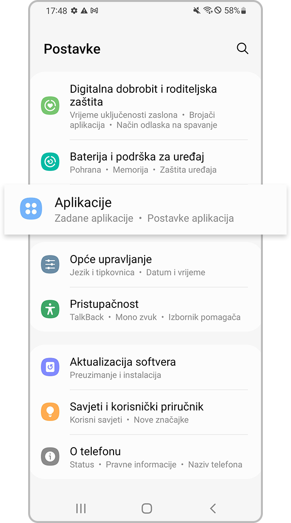 Odaberite Aplikacije