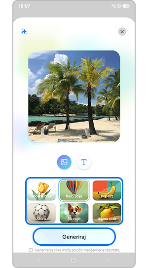 Dodirnite koncept i Generiraj