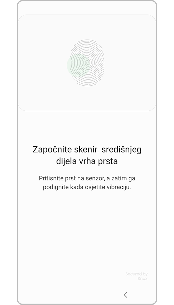 5. korak registracije otiska prsta