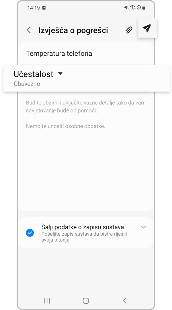 izvješća o pogreškama 3. korak