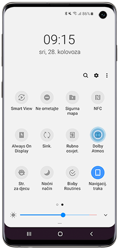 Dolby Atmos na ploči s obavijestima
