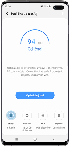 Android 9.0, Promijenjene postavke i značajke u Podrška za uređaj