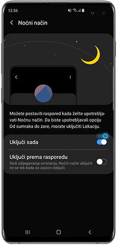Android 9.0, nove značajke, Noćni način