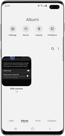 Android 9.0, Novi albumi galerije