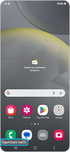 funkcija fokusiranja kamere u koraku sigurnog načina rada