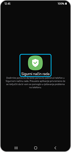 funkcija fokusiranja kamere u koraku sigurnog načina rada