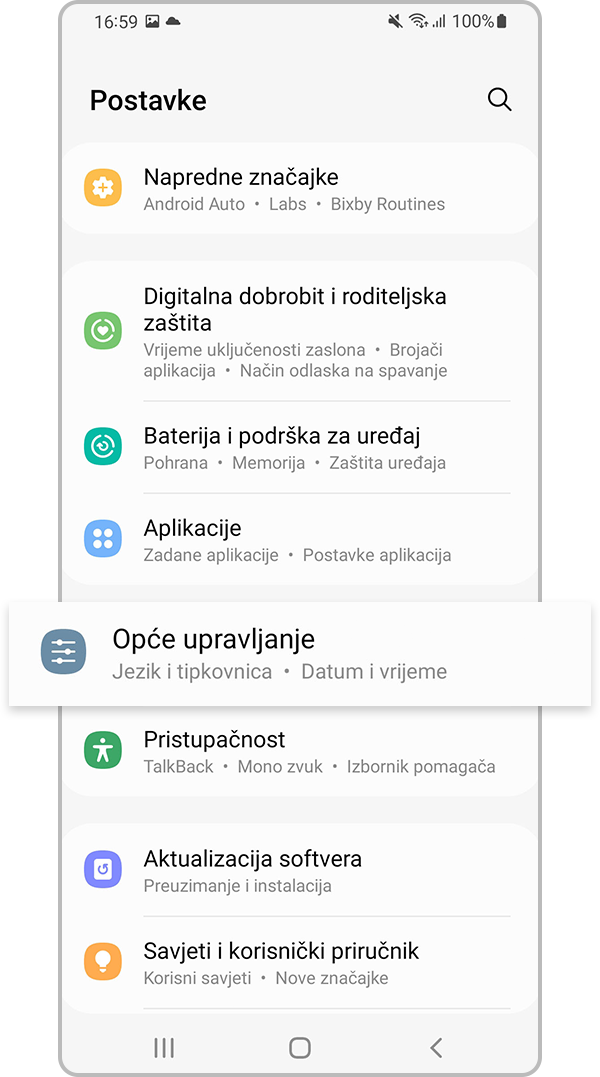 poništavanje postavki mreže 1. korak