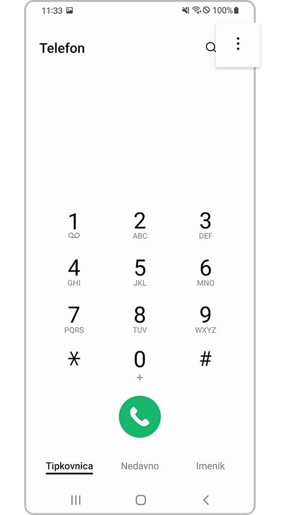 provjera blokira li uređaj nepoznate brojeve 1. korak