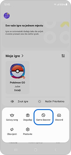 Pojačivač igre istaknut je na aplikaciji Čvorište za igranje