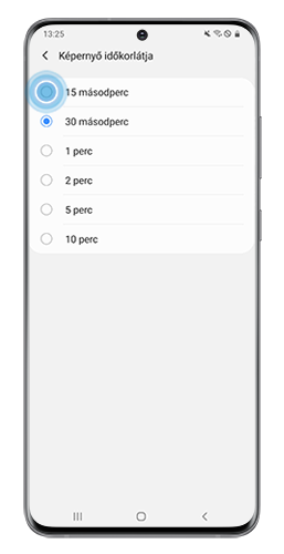 Képernyő időkorlát beállítások a Galaxy eszközökön