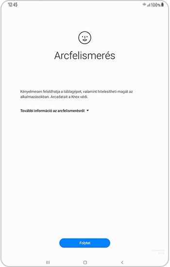 Arc regisztrálásához koppintás a Továbbra