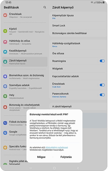 A feloldási módszer biztonsági mentésének folytatása