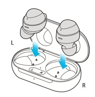 Teljesen feltöltött Galaxy buds