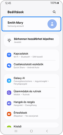Samsung fiók