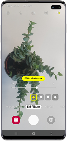 Élő fókusz elmosódott hatások Galaxy S10 kamera esetén