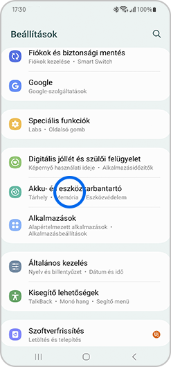 Hogyan kell bekapcsolni a szupergyors töltést 2. lépés