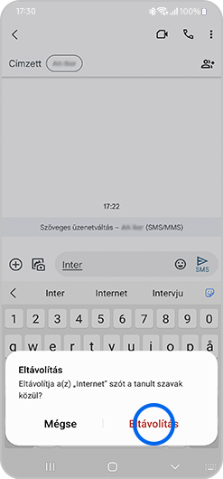 Prediktív szövegbevitel eltávolítás