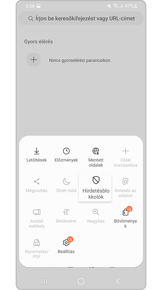 Válaszd a hirdetésblokkolók beállítást