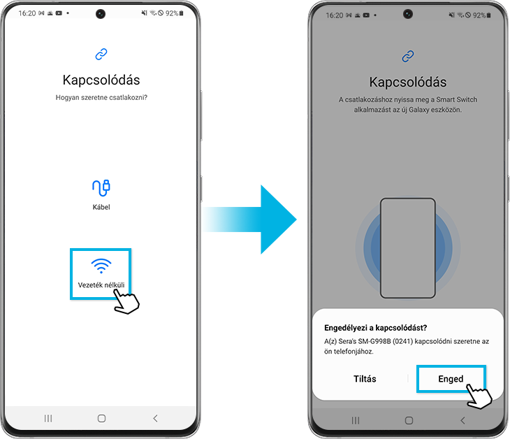 Smart Switch – Kapcsolat engedélyezése