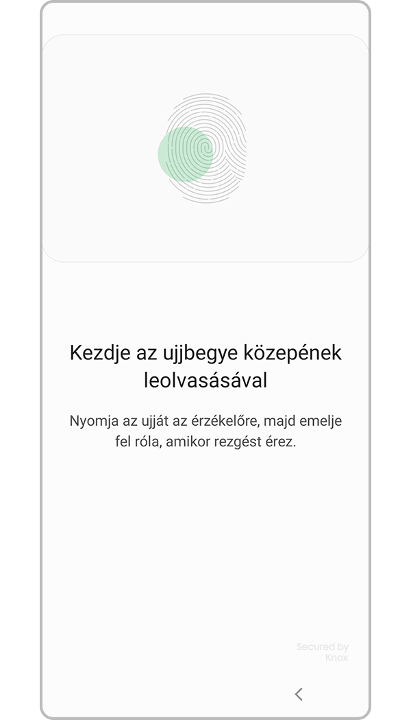 ujjlenyomat-felismerés – regisztrálás – 5. lépés