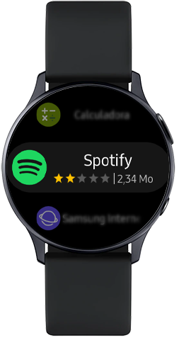 Válaszd ki az Essentials lehetőségen belül a Spotify-t a Galaxy Watch Active2 készüléken