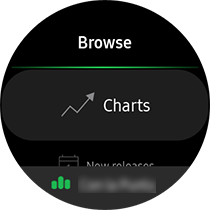 A Tallózás alatt a Listák kiválasztva a Spotify alkalmazásban