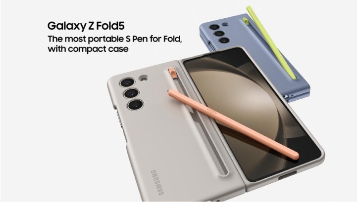 Galaxy Z Fold5. The most portable S Pen for Fold, with compact case.