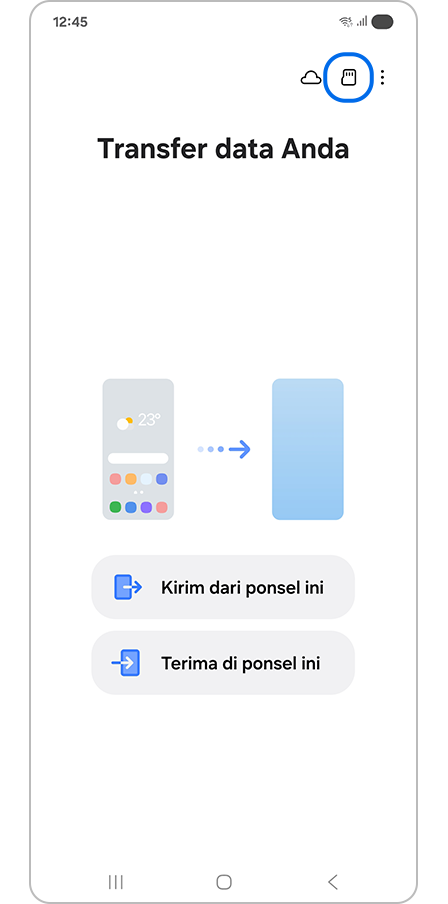 Mengetuk ikon kartu SD