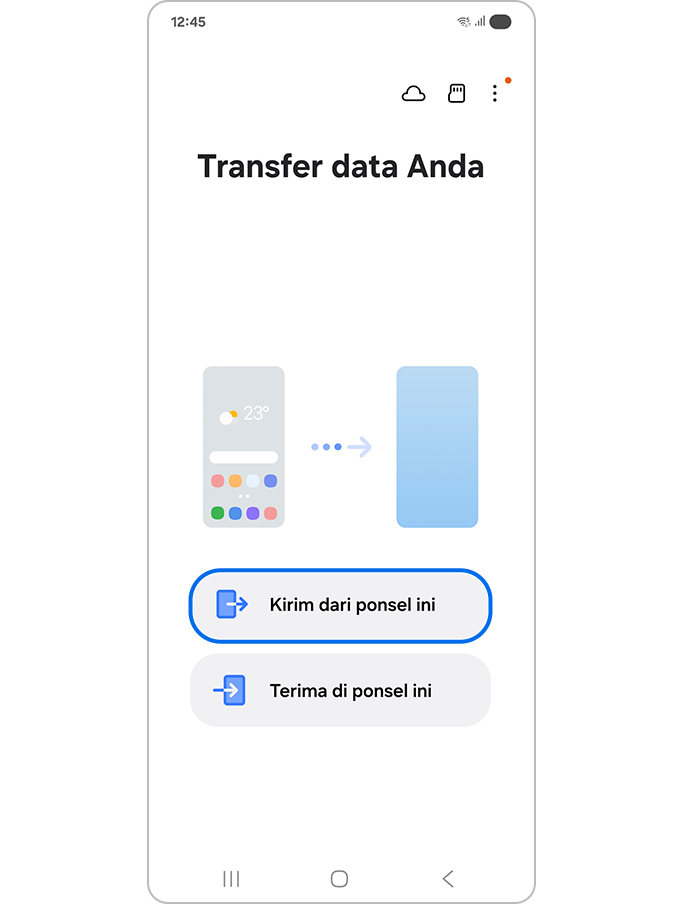Kirim data dengan kabel USB