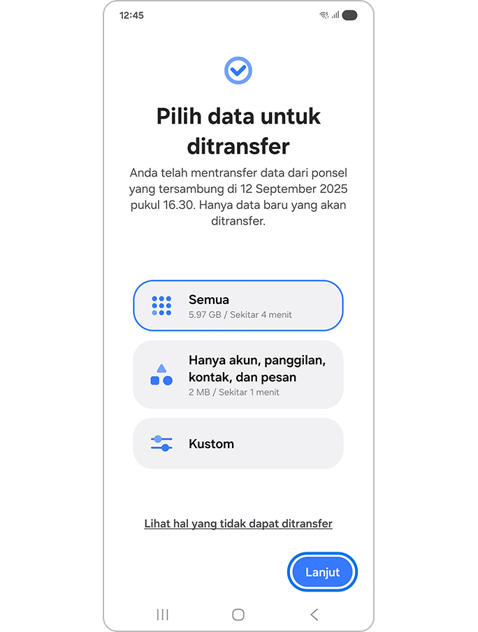 Memilih sumber data