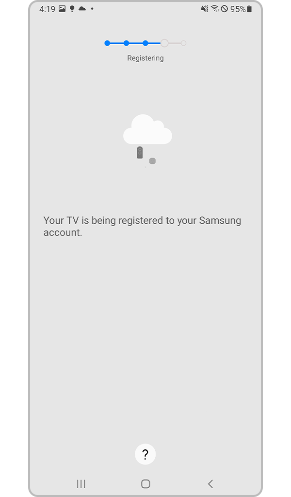 tv is registered to samsung account