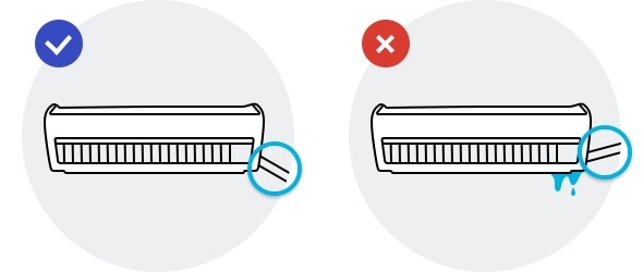 keep the drain hose downward