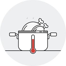 cool down the hot food before placing