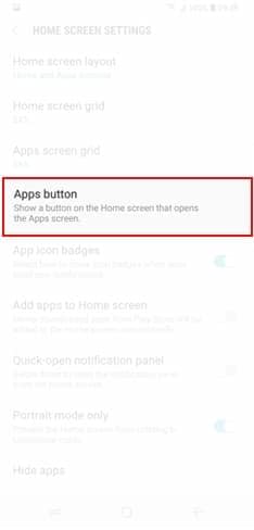apps button