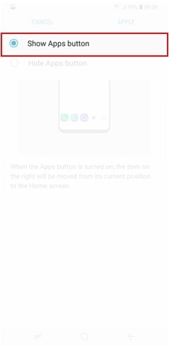 apps button